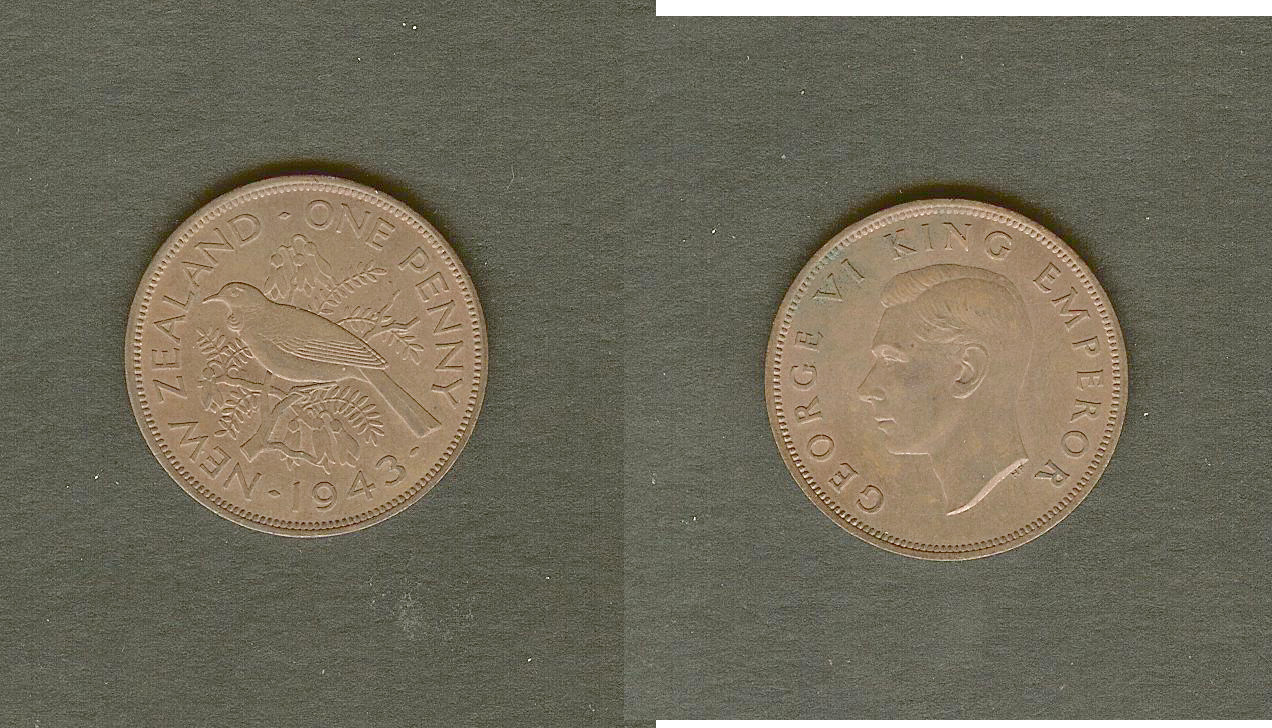 New Zealand penny 1943 Unc